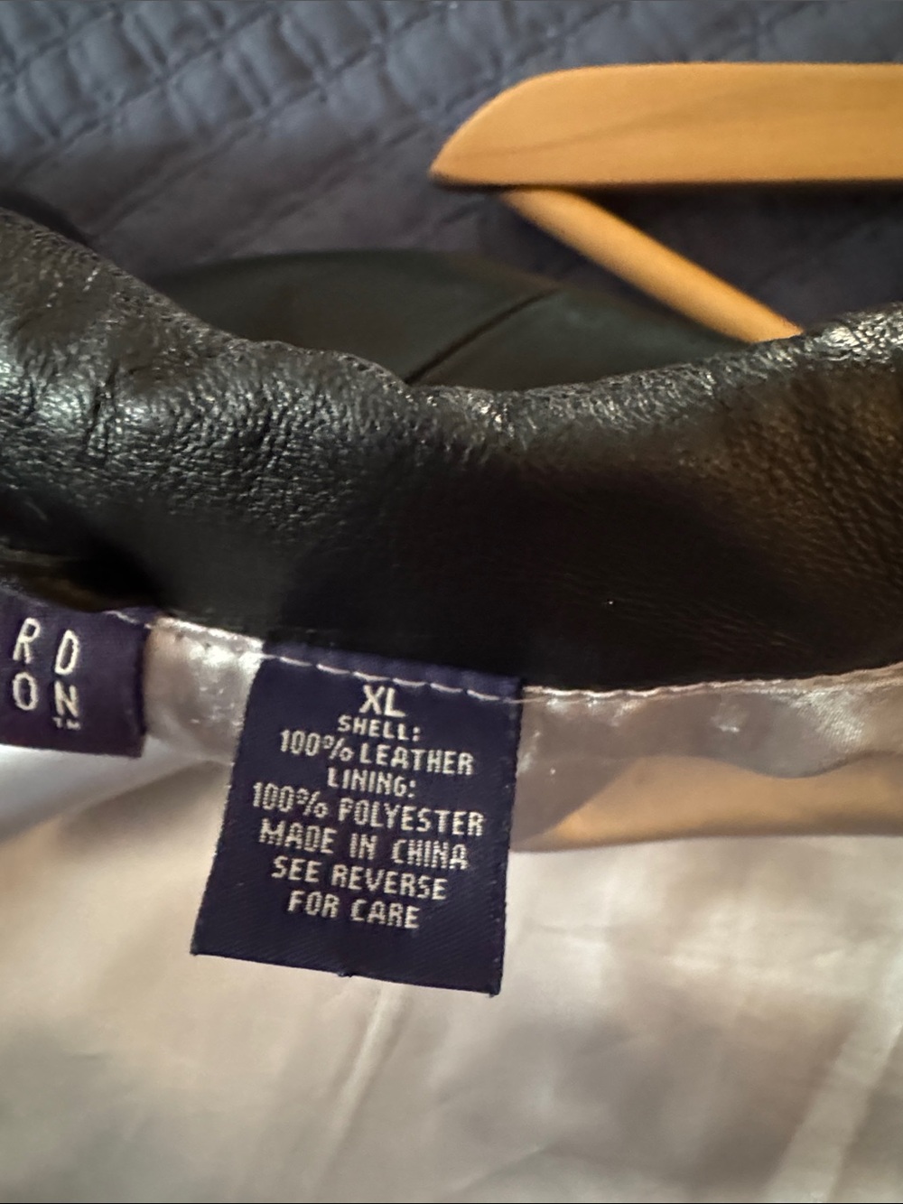 Hillard & Hanson Black Leather Button-Front Jacket - Picture 5 of 9